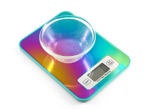 Marco Almond® KYA77 Food Scale, Titanium Coated Rainbow Digital Kitchen Scale Measures in Grams and Ounces