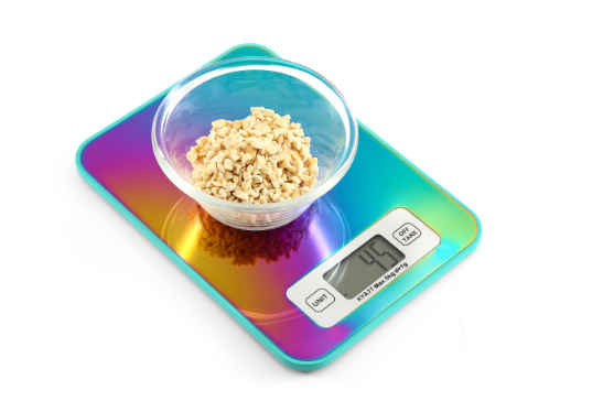 Marco Almond® KYA77 Food Scale, Titanium Coated Rainbow Digital Kitchen Scale Measures in Grams and Ounces