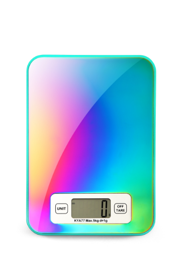 Marco Almond® KYA77 Food Scale, Titanium Coated Rainbow Digital Kitchen Scale Measures in Grams and Ounces